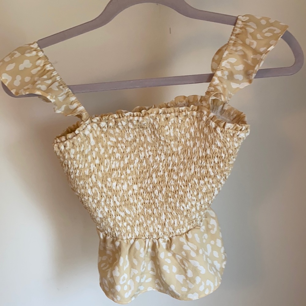 tan cheetah print tank top
